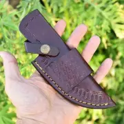 CUSTOM HANDMADE ENGRAVED LEATHER KNIFE SHEATH FIXED BLADE HOLSTER X330