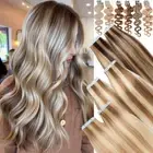 CLEARANCE Tape In Balayage Remy Human Hair Extensions Skin Weft Wavy/Straight