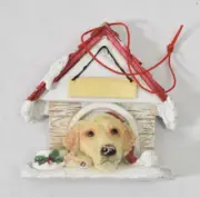 Yellow Labrador Ornament Hand Painted Christmas Holiday Tree Decoration Magnet
