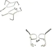 Bumper Guard Motorcycle Engine Guards Highway Crash Bar Frame Bumper Fit For BMW F800GS F700GS F650GS 2008-2017 2018 Frame Protector(Upper Lower Silver)