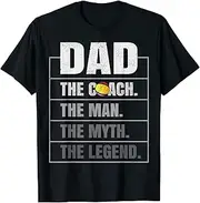 [X.Style] Mens Water Polo Coach Dad Man Myth Legend Water Polo Father's Day ds992 T-Shirt Black