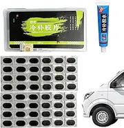 Rubber Tire Patches | Fast Repair Cold Patch for Car | Effective Tyre Puncture Solution Inner Tire Cold Patch for Cycle, Car, Auto, Vehicle
