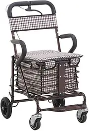 Walker, Lightweight Walker 4 Wheel Walking Frame with Wheels,Lockable Brakes,Basket Walking Aid Mobility Aid Little Surprise