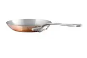 50 S 1.5mm Polished Copper & Stainless Steel Frying Pan With Cast Stainless Stee