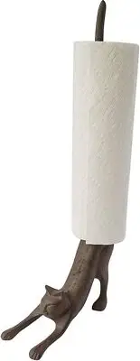 Comfify Yoga Cat Paper Towel or Toilet Paper Holder - Adorable Cat Stand