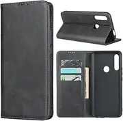 [Cavor] for Huawei Y9 Prime 2019 Case,Cowhide Pattern Leather Case Magnetic Wallet Cover with Card Slots(6.59") -Black