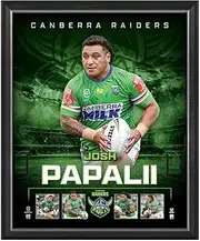 Josh Papalii Canberra Raiders Official NRL Player Print Framed