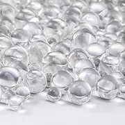 Sratte 360 Pieces Clear Glass Marble Gemstone Vase Filler 12 mm, 10 mm and 6 mm Glass Beads for Vases Transparent Small Marbles Round Decorative Marbles Glass Gem Pebbles for Slingshot
