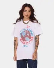 [THE ROLLING STONES] The Rolling Stones 1975 Americas Tour T-shirt White - Size 2XL 2XL White