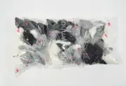 3 Penn-Plax Bags of 12 Mice Cat Toys-Rattling Sound-BLACK-GRAY-WHITE = 36 Total