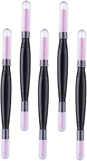 HONITANO 5Pcs Double Ended Polishing Pen Nail Tool for Gentle Cuticle Removal and Nail Buffing Durable Pumice Stone and Safe for Home Salon Use