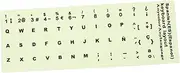 ELAYARD 1 Sheet Glow Dark Keyboard Stickers for Laptop Desktop Easy to Apply Durable Stickers Replacement for Old Keyboards for Day Night Use