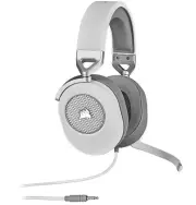 Corsair HS65 White 7.1 Dolby Atoms Surround Wired Headset. All Day Comfort, Lightweight, Sonarworks SoundID Technology 3.5mm, US