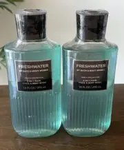Two Men’s Bath & Body Works Freshwater 3 In 1 Hair, Face & Body Washes NEW