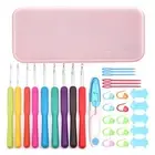 32PCS Crochet Hooks Set, Ergonomic Crochet Hooks with Case for Arthritic3094