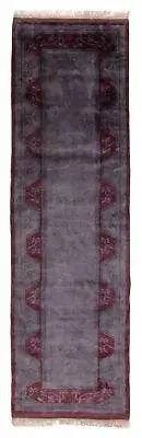Vintage Hand-knotted Runner Rug 2'9" x 9'5" Traditional Wool Carpet