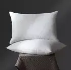 2 Pack Goose Down Feather Pillow Standard Queen Size, 100% Cotton Cover