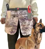 ccotikosee Dog Training Pouch Waist Apron for Handlers, Pet Trainer Vest for Women Men, Dog Walking Fanny Pack Bag Hands-Free with Multi Large Deep Pockets