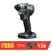 FLEX 24V Brushless 1/4" Compact Hex Impact Driver Skin FXA1331-Z