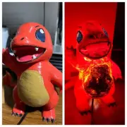 Hand Painted Pokémon Charmander Bedside Lamp (One Of A Kind)