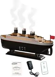 Essential Oil Diffuser, Aroma Diffuser, Titanic Ship for Home,Office,Jellyfish Mist Aromatherapy Humidifier,7 Change Colors Lights,2 Spray Modes,4H&8H Timer Setting Auto Shut-Off 250ml