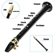 Portable Mini Sax Pocket Saxophone C Key Woodwind Instrument with Carry Bag Y6E1