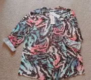Sz 20 Autograph Summer Navaho Burnout Shirt BNWT Rrp $59.99