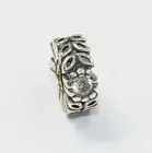 New Authentic Pandora Charm Clear Twice as Nice Sterling Silver Spacer 791224CZ