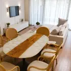 36"x24" Oval Luxury White Agate Table with Petrified Wood Center Dining Table