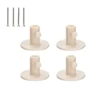 4Pcs Stand Mixer Holders, Kitchen Storage Organizer with Screw-In Mixer Attachments Organizer Creamy White