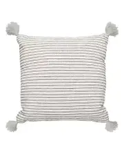 Lush Dcor Pinnacle Stripe Decorative Pillow, Gray, 20 x 20″