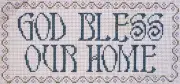 God Bless Our Home Hand Painted Needlepoint Canvas