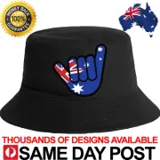 AUS HAND SHAKAS BUCKET HAT - Summer Fun Cool Aussie Funny Meme 4x4 4WD
