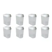 8x Homeleisure Store & Pour Plastic 750ml Container Kitchen/Pantry Clear/White