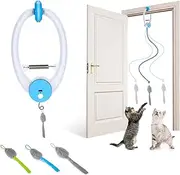 PETTOM Cat Toys Interactive for Indoor Cats, Smart USB Rechargeable Door Hanging Automatic Retractable Cat Enrichment Toys, Teaser Electronic Self Play Cat String Mouse Toys Hunting Exercising