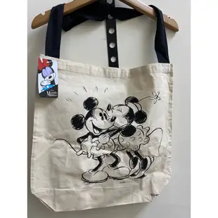 外貿品牌迪士尼Disney 米奇mickey 米妮帆布包肩背包鞋背包