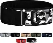 IBRO Premium 4 Inch Weight Lifting Belt | Quick Locking Heavy Duty Metal Buckle | Ultimate Performance 100% Nylon for Cross Training, Bodybuilding, Gym