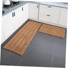 Bath Mats for Bathroom Sets,2 Piece Bath Rugs,Thick 20"x32" Plus 20"x59" Wheat