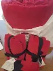 West Elm Classic Cotton Velvet Tack Stitch Quilt king 2 euro Shams red New