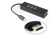 USB 3.1 Type C to HUB 3 Port & RJ45 Gigabit Ethernet Adapter 3.0 USB-C PC MAC