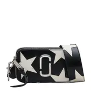 Marc Jacobs The Star Patchwork Snapshot Bag One size black and white