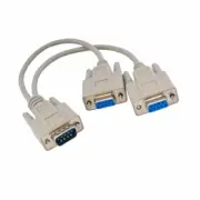 Kentek 1' DB9 Male to 2 DB9 Female RS-232 Mouse Keyboard Modem Printer Y-Cable