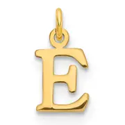 14k Yellow Gold 14ky Cutout Letter E Initial Pendant