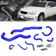 HPS Blue Radiator+Heater+Throttle Body Hose For 98-05 GS300/400 2JZ-GTE Swap (for: Lexus)