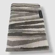 Hudson Park Collection Gray Converge Striped Bath Rug, 20 x 30"