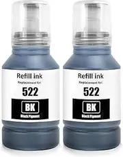 LMZLJZ 2Pack Compatible with for T522 522 Black Ink Refill Bottles Replacement for Ecotank ET-1110 ET-1810 ET 2800 ET 4800 ET2800 ET 2400 ET4800 ET 2803 ET-2720 ET-4700 ET-4810 ET-2840 Printer