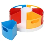 Rotating Pen Holder with Compartments Desk Organizer Office Stationery Storage