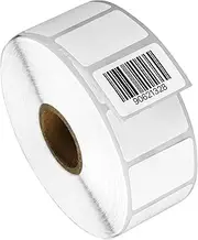OfficeSmartLabels 1.25"x0.85" Direct Thermal Label - Compatible with Rollo Label Printer & Zebra Desktop Printers and More – 1” Core, Permanent Adhesive & Perforated Postage Barcode Label [4 Rolls, 1500 Labels/Roll]