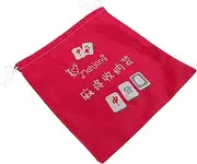 GANAZONO Mahjong Storage Bag Drawstring Canvas Pouch for Mahjong Tiles Large Capacity for Multiple Sets for Travelers Gamers