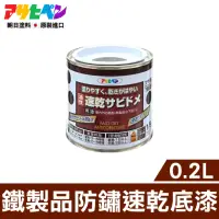 在飛比找momo購物網優惠-【日本Asahipen】鐵製品防鏽速乾底漆 0.2L 灰色 